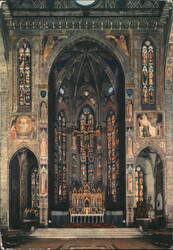 Basilica di Santa Croce Interior, Florence Postcard