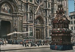 Florence Carro del Sabato Santo at Duomo Cathedral Postcard