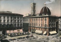 Piazza della Repubblica and Hôtel Savoy in Firenze Postcard