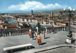 Florence City of Enchantment Panorama Postcard