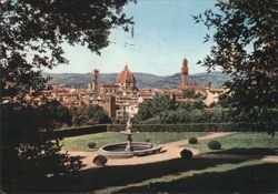 Florence Panorama from Boboli Gardens with Duomo Postcard