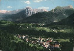 Tarvisio Town and Mangart Mountain Range Postcard