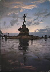 Michelangelo's David Silhouette at Piazzale Michelangelo Postcard