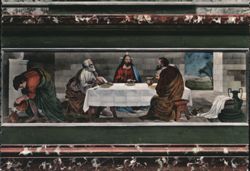 Florence Medici Chapels - The Supper in Emmaus Mosaic Postcard