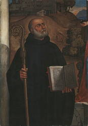 Saint Benedict the Abbot at Monte Cassino Postcard