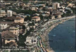 Riviera dei Fiori - Diano Marina Beach, Bird's-Eye View Postcard