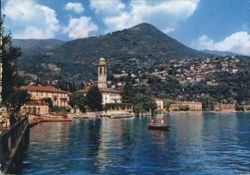 Cernobbio and Villa d'Este on Lake Como with Bell Tower Postcard