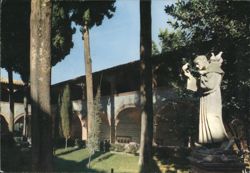 St. Francis Basilica, Ancient Cloister with St. Francis and Doves Postcard