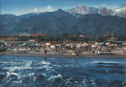 Forte dei Marmi Beach with Apuan Alps Postcard