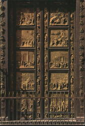Ghiberti's Gates of Paradise, Florence Baptistery Postcard