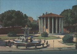 Temple of Vesta and Fountain Postcard