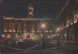 Piazza del Campidoglio at Night, Rome Postcard