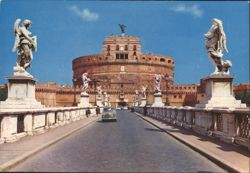 Castel Sant'Angelo and Ponte Sant'Angelo, Rome Postcard