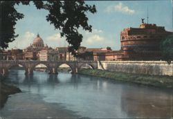 Sant'Angelo Bridge and Castel Sant'Angelo, Rome Postcard