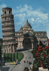 Leaning Tower and Cathedral Apse, Pisa Postcard