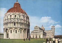 Piazza del Duomo, Pisa with Baptistery and Leaning Tower Postcard