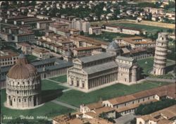 Aerial View of Pisa's Piazza dei Miracoli Postcard