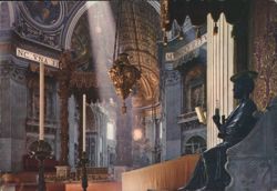 St. Peter's Basilica Interior, Rome Postcard