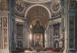 St. Peter's Basilica - Confession Altar Interior Postcard
