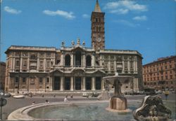 Basilica of Santa Maria Maggiore and Fountain, Rome Postcard