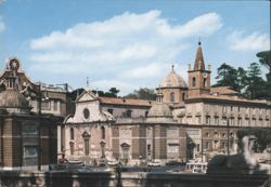 Santa Maria del Popolo Church Exterior, Rome Postcard