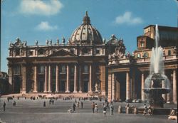 St. Peter's Basilica and Square, Rome, Italy Postcard