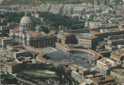 Aerial View of St. Peter's Basilica and Square, Vatican City Postcard