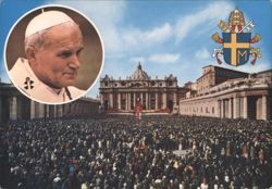 Pope John Paul II, St. Peter's Square and Basilica, Rome Postcard