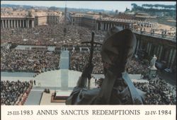 Pope John Paul II, St. Peter's Square, Holy Year 1983-1984 Postcard