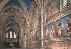 Assisi, Basilica of St. Francis - Upper Church Interior Postcard