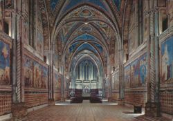 Basilica of St. Francis Upper Church Interior, Assisi Postcard