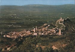 Assisi Panorama with Rocca Maggiore Postcard