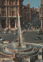 Piazza della Repubblica with Fountain of the Naiads Postcard