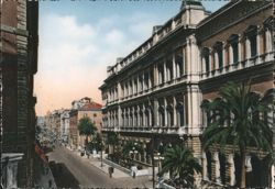 Rome, Via Nazionale Street Scene with Palaces Postcard