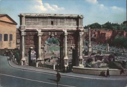 Arch of Septimius Severus, Roman Forum Postcard