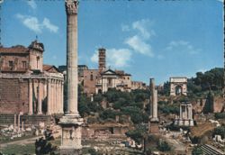 Roman Forum, Rome - Temple of Saturn and Arch of Septimius Severus Postcard