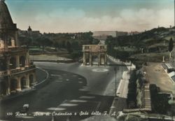 Arch of Constantine & F.A. Headquarters, Rome Postcard