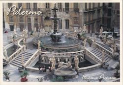 Fontana Pretoria in Palermo, Italy Postcard