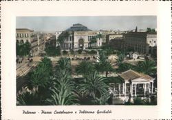 Palermo - Piazza Castelnuovo and Politeama Garibaldi Postcard