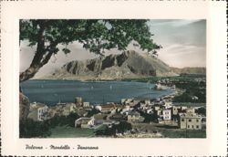 Mondello Bay and Monte Pellegrino Panorama Postcard