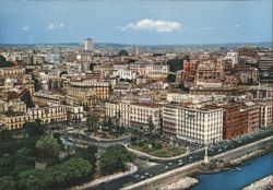 Aerial View of Piazza Vittoria, Naples Postcard