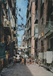 Naples Characteristic Corner, Santa Lucia Postcard
