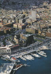 Naples Aerial View, Piazza Municipio & Maschio Angioino Postcard