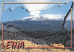 Mount Etna Volcano, Sicily, Italy Postcard