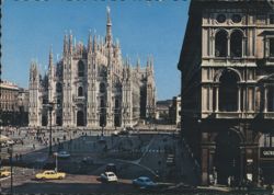 Milan Cathedral and Piazza del Duomo Postcard