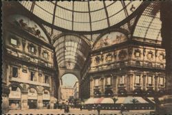 Galleria Vittorio Emanuele, Milan Interior Postcard