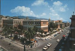 Messina: University and Via C. Battisti Street View Postcard