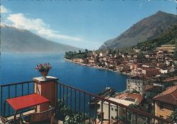 Limone sul Garda View with Lake and Mountains Postcard