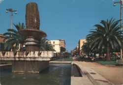 Latina - Republic Square Gardens with Fountain Postcard