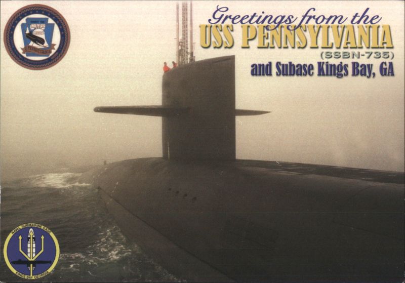 USS PENNSYLVANIA (SSBN-735) Submarine and Kings Bay Georgia